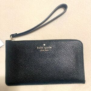 Kate Spade Textured Black Clutch Wristlet